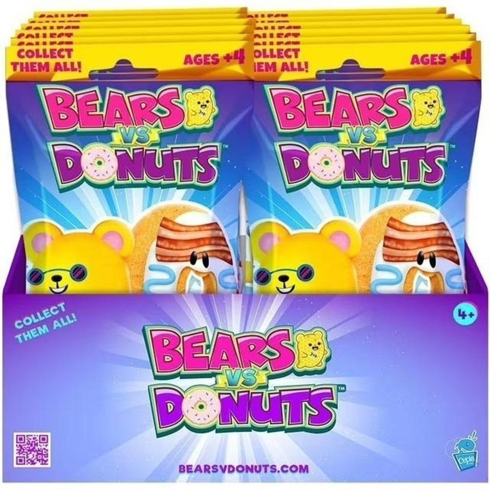 Full Case LOT OF 12 Bears VS Donuts Blind Packs Asst C Plush Sealed Packs NEW